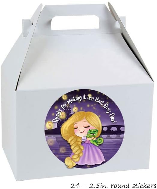 Tangled Rapunzel Party Decor Game Sticker Favor Supply Set (Thank You Sticker)