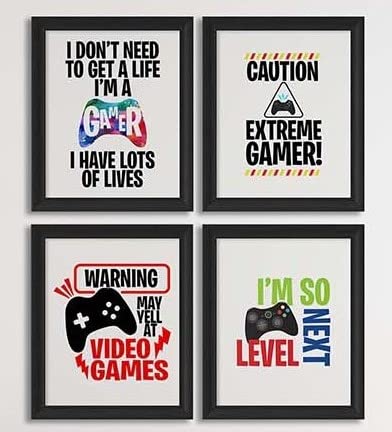 I'm So Next Level - Gamer Room Wall Art Prints, Kids Decor