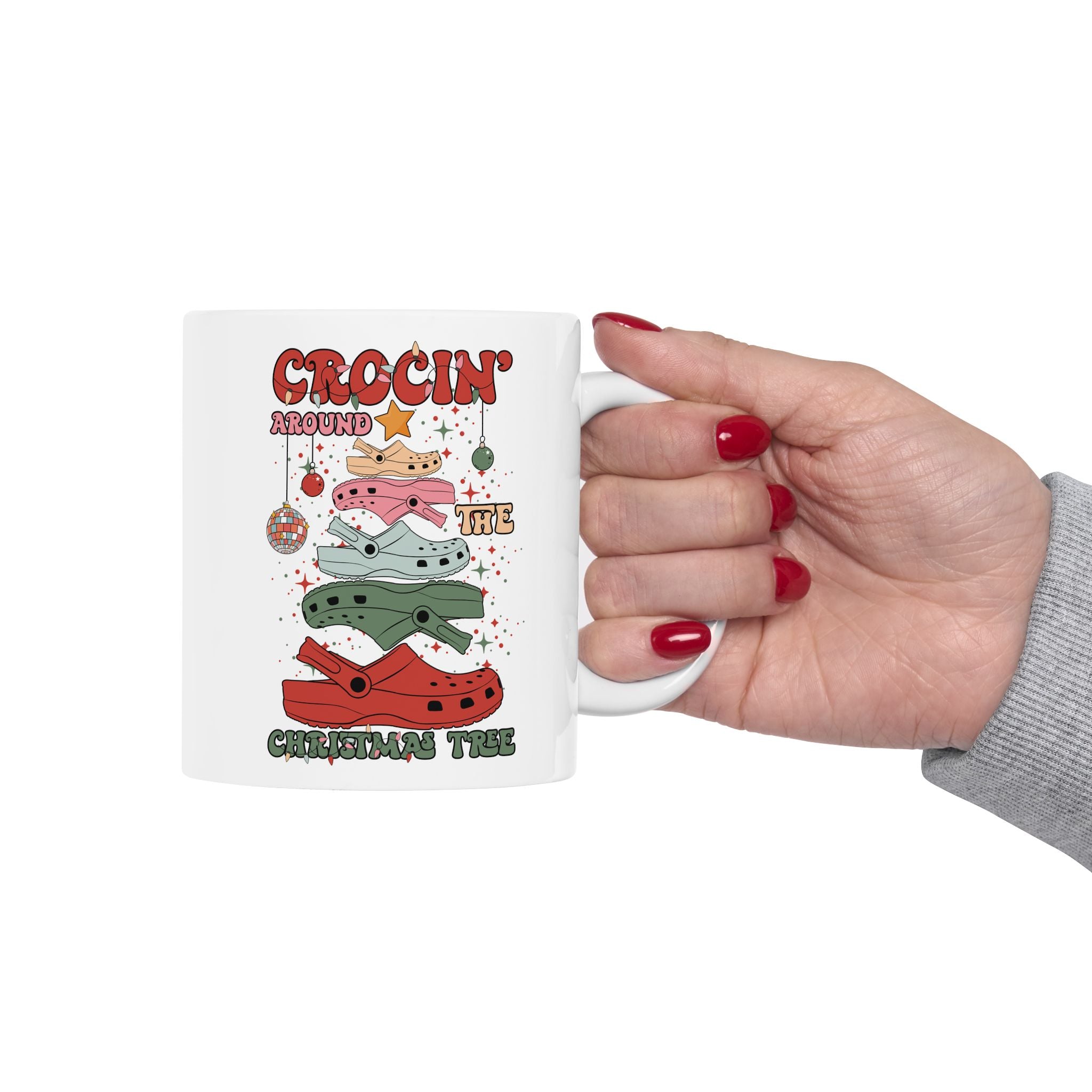 Crocin' Around The Christmas Tree - Funny Christmas Shoe Themed Mug