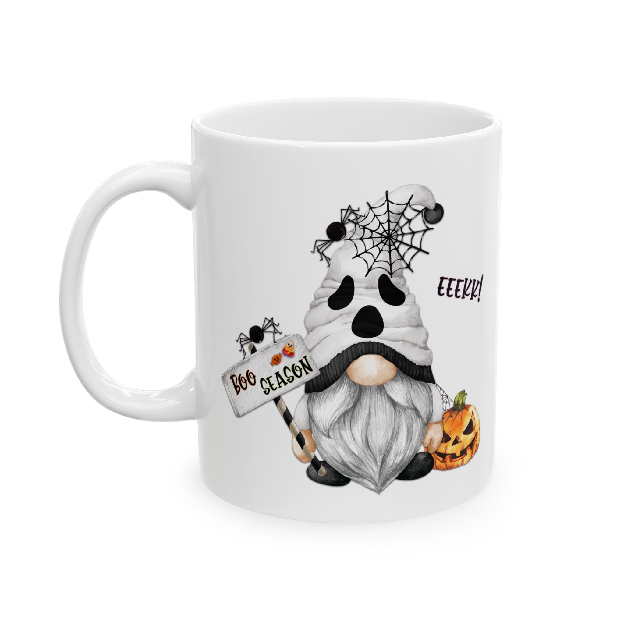 It's Boo Season – Cute Gnome Ghost Funny Halloween Coffee Mug (11oz, 15oz)