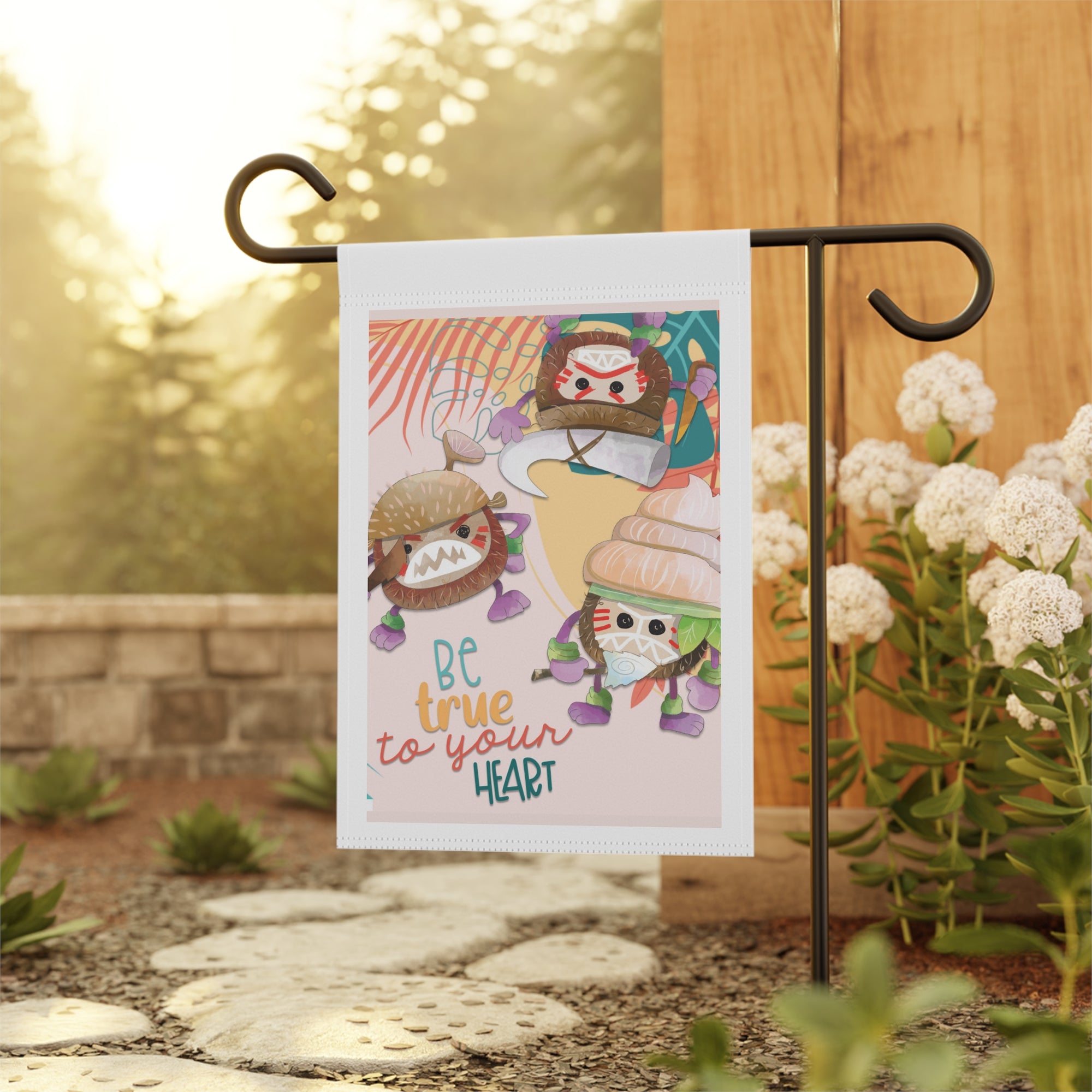 Be True To Your Heart Garden Flag 12x18 – Cute Family Yard Decor