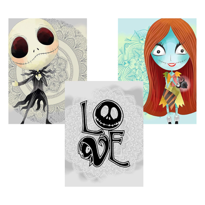 Nightmare Before Christmas Themed Character Wall Art Decor Baby Nursery