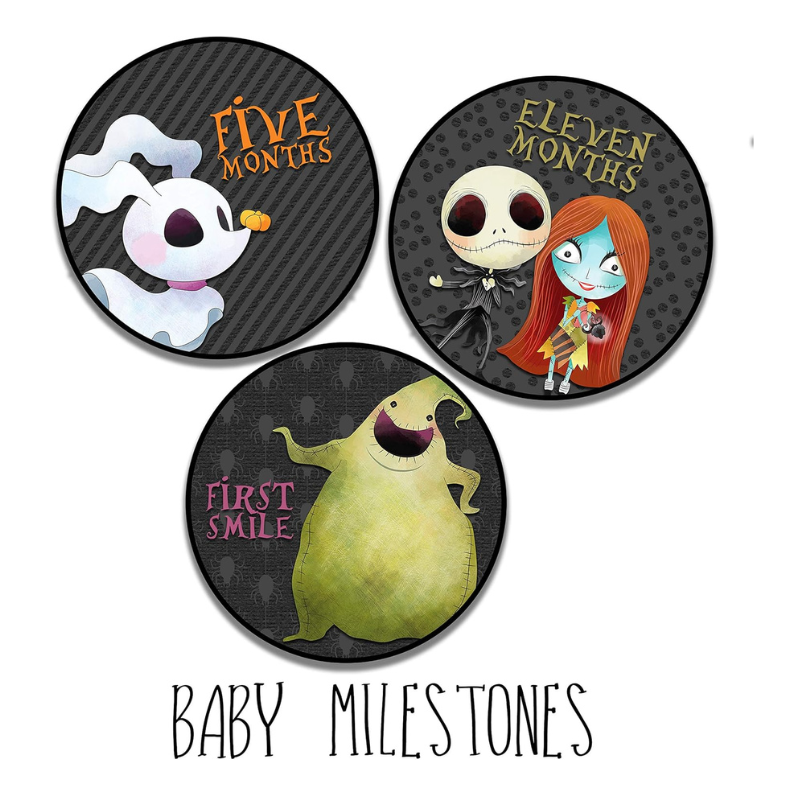 Darling Little Nightmares Character Themed Baby Milestone Stickers (Set of 18) Photo Prop Keepsake