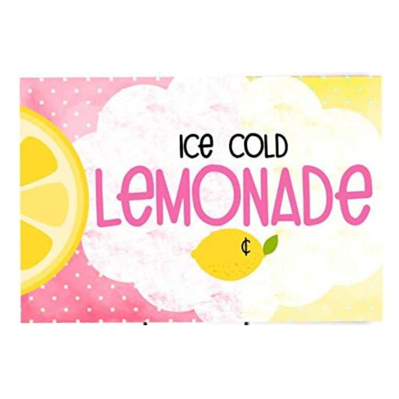 Silly Goose Gifts Fresh Lemonade Sign Old Fashioned for Your Lemonade Stand Banner (Pink)