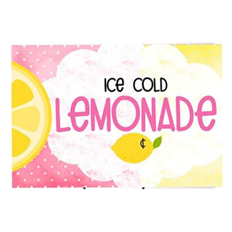 Fresh Lemonade Sign Old Fashioned for Your Lemonade Stand Banner Poster 19x13"