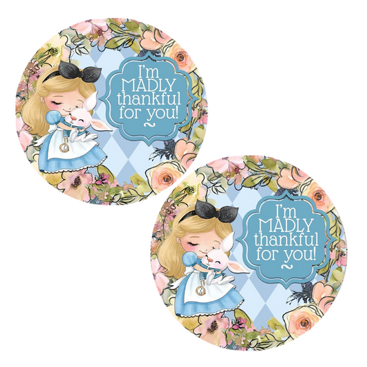 I'm Madly Thankful for You - Darling Alice in Wonderland Stickers (Set of 24)