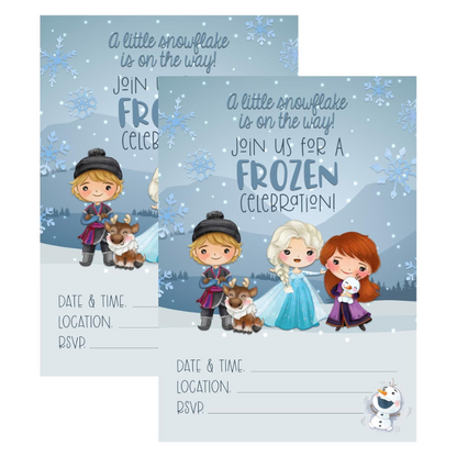 Silly Goose Gifts A Little Snowflake Is On The Way - Frozen Winter Baby Shower Character Themed Supply Snow Snowman
