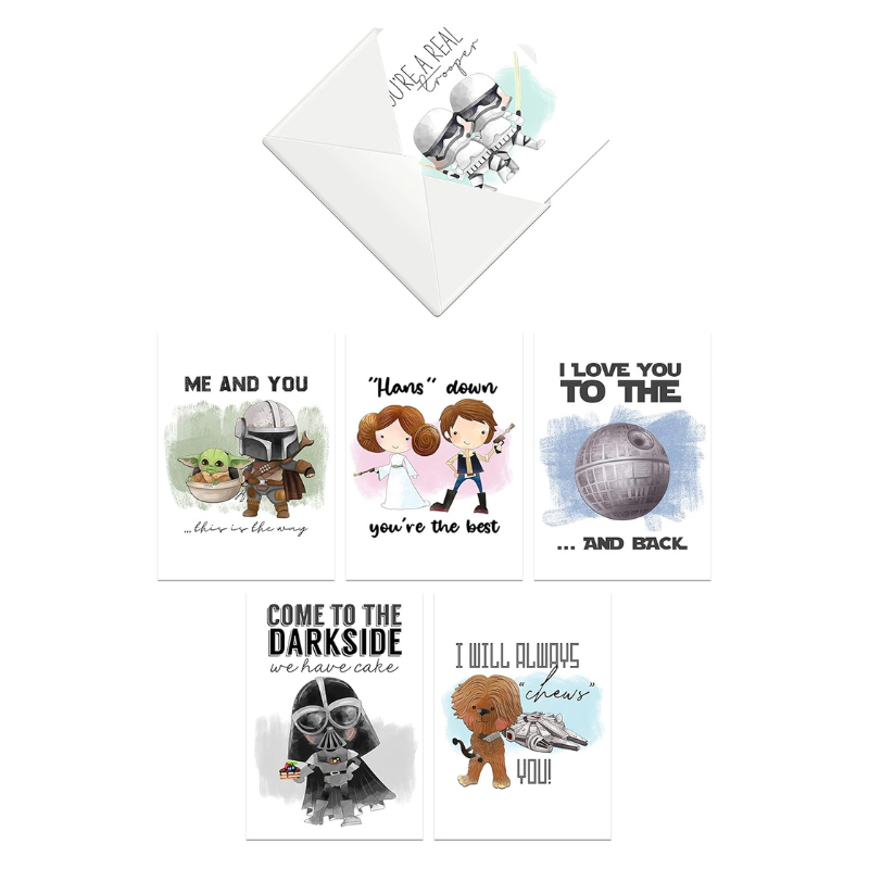 From A Galaxy Far Far Away Greeting Cards Blank All Occasion Set