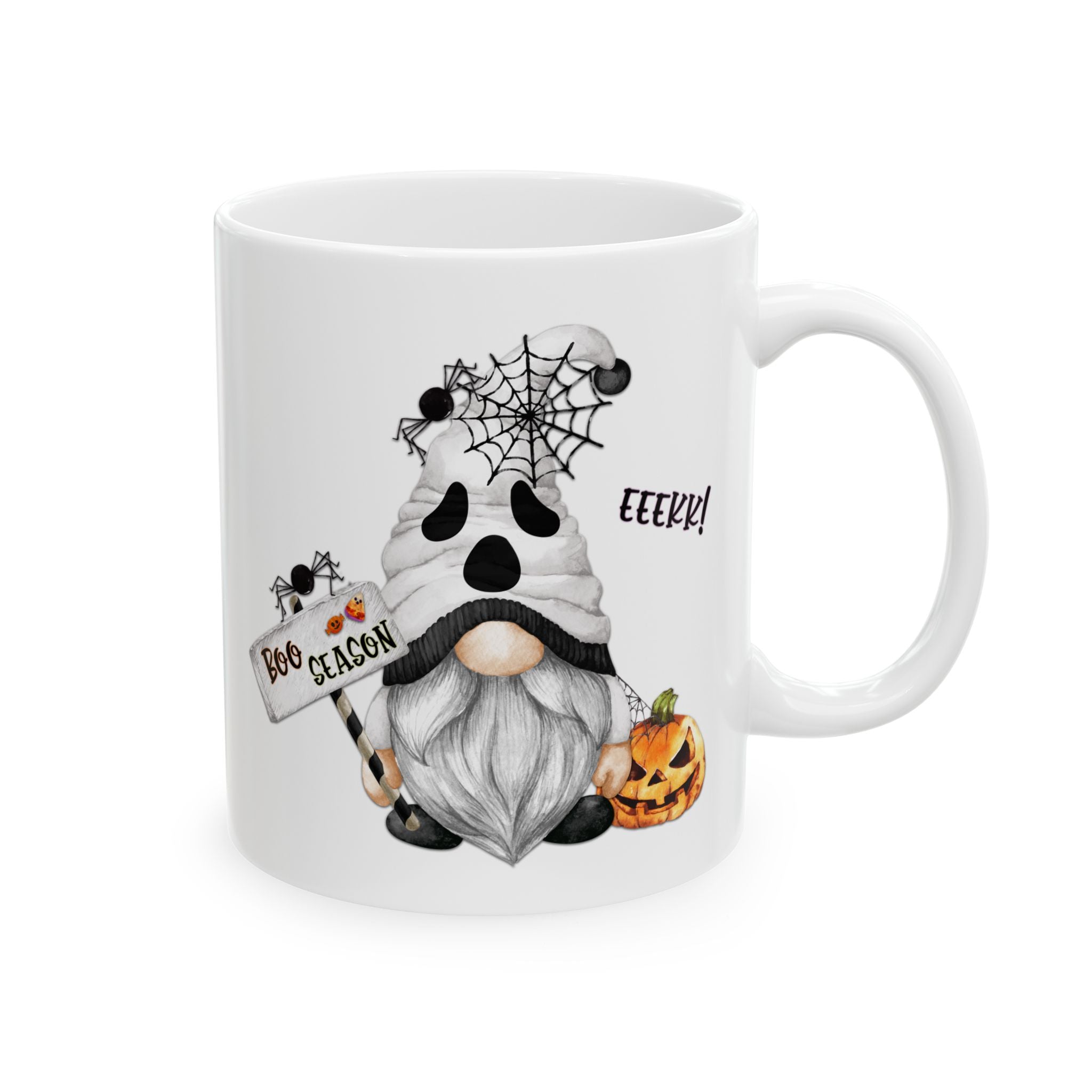 It's Boo Season – Cute Gnome Ghost Funny Halloween Coffee Mug (11oz, 15oz)