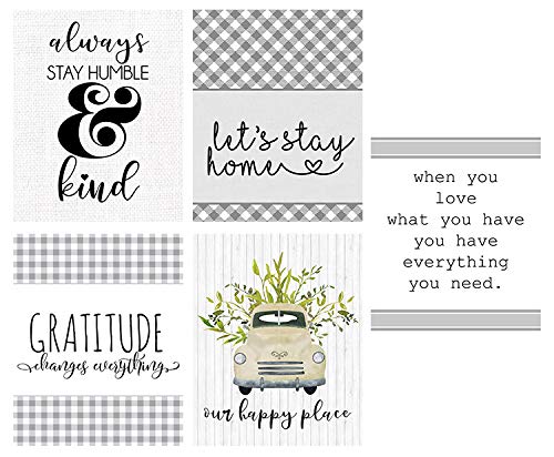 Home Family Room Themed Decor Art Print Wall Gift Sets Typography Rustic Unframed Pictures Signs