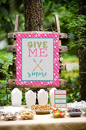 Glamping Girl Pink Camping Party Kit - Invitations & Decor