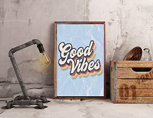 Groovy Retro Inspirational Wall Art Prints - Set of 8, 8x10 70s Decor