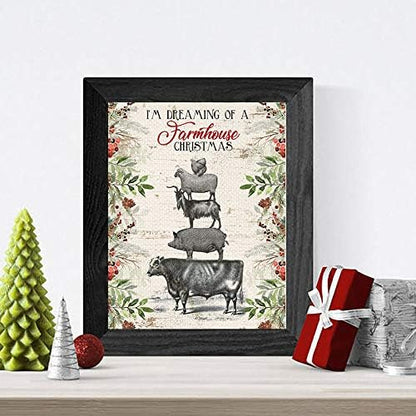 Silly Goose Gifts Gnomes Buffalo Plaid Set - Vintage Old World Themed Christmas Wall Art Prints (Set of 6)