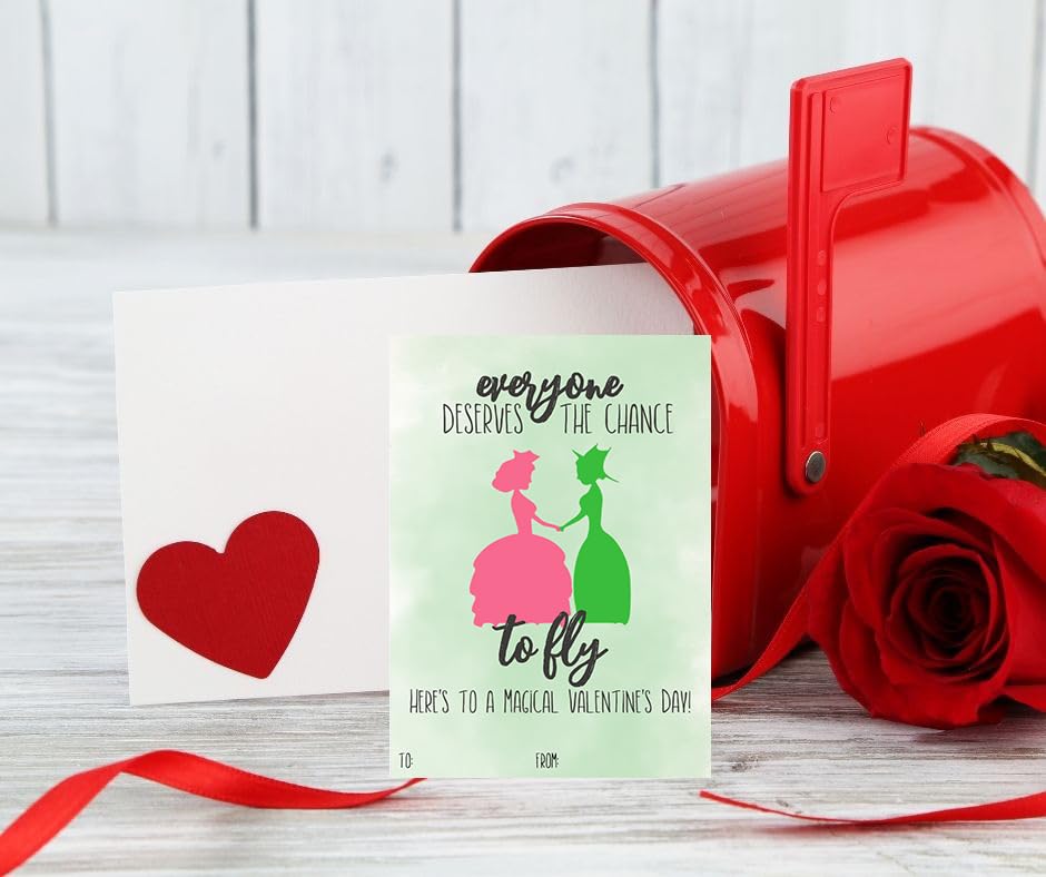 Wishing You A Wicked Valentine's Day Classroom Sharing Cards (Set of 24) Magical Valentines Class Work Party Exchange