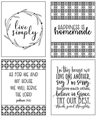 Silly Goose Gifts Home Family Room Themed Decor Art Print Wall Gift Sets Typography Rustic Unframed Pictures Signs (Bless This Nest)