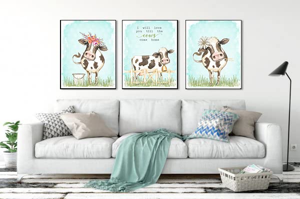 I'll Love You Till The Cows Come Home - Wall Art Print Set