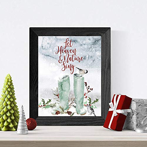 Vintage Christmas Wall Art Prints - Holiday Decor Set