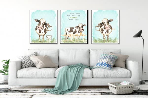I Will Love You Till The Cows Come Home - Farmhouse Print Set
