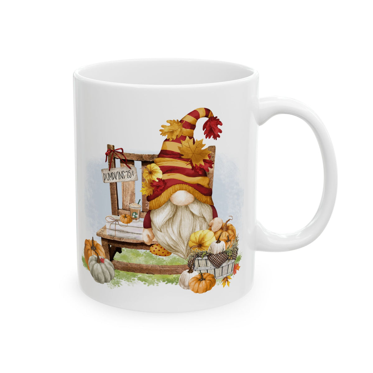 Pumpkins For Sale – Rustic Gnome Fall Coffee Mug (11oz, 15oz)