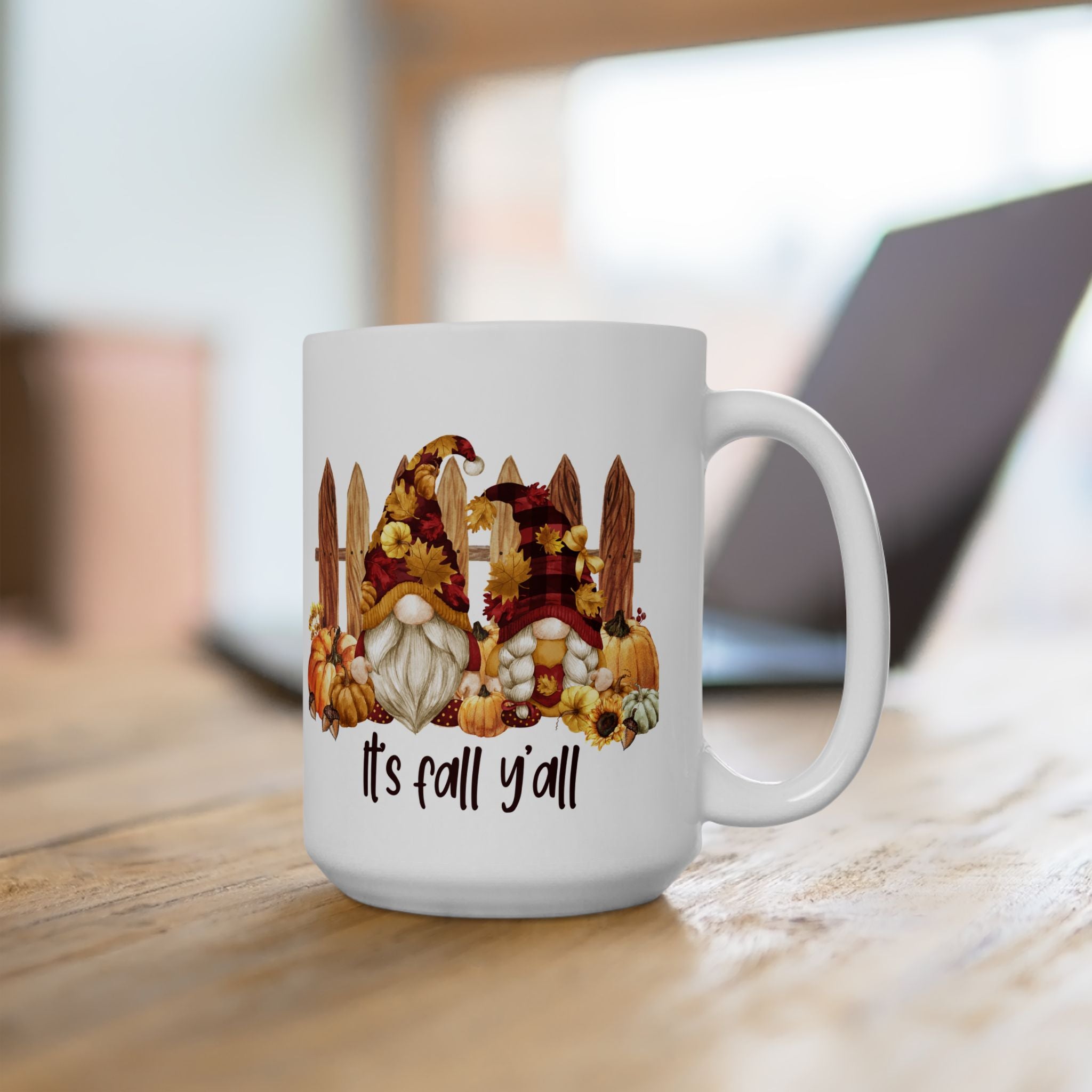 It's Fall Y'all – Rustic Gnome Autumn Coffee Mug (11oz, 15oz)