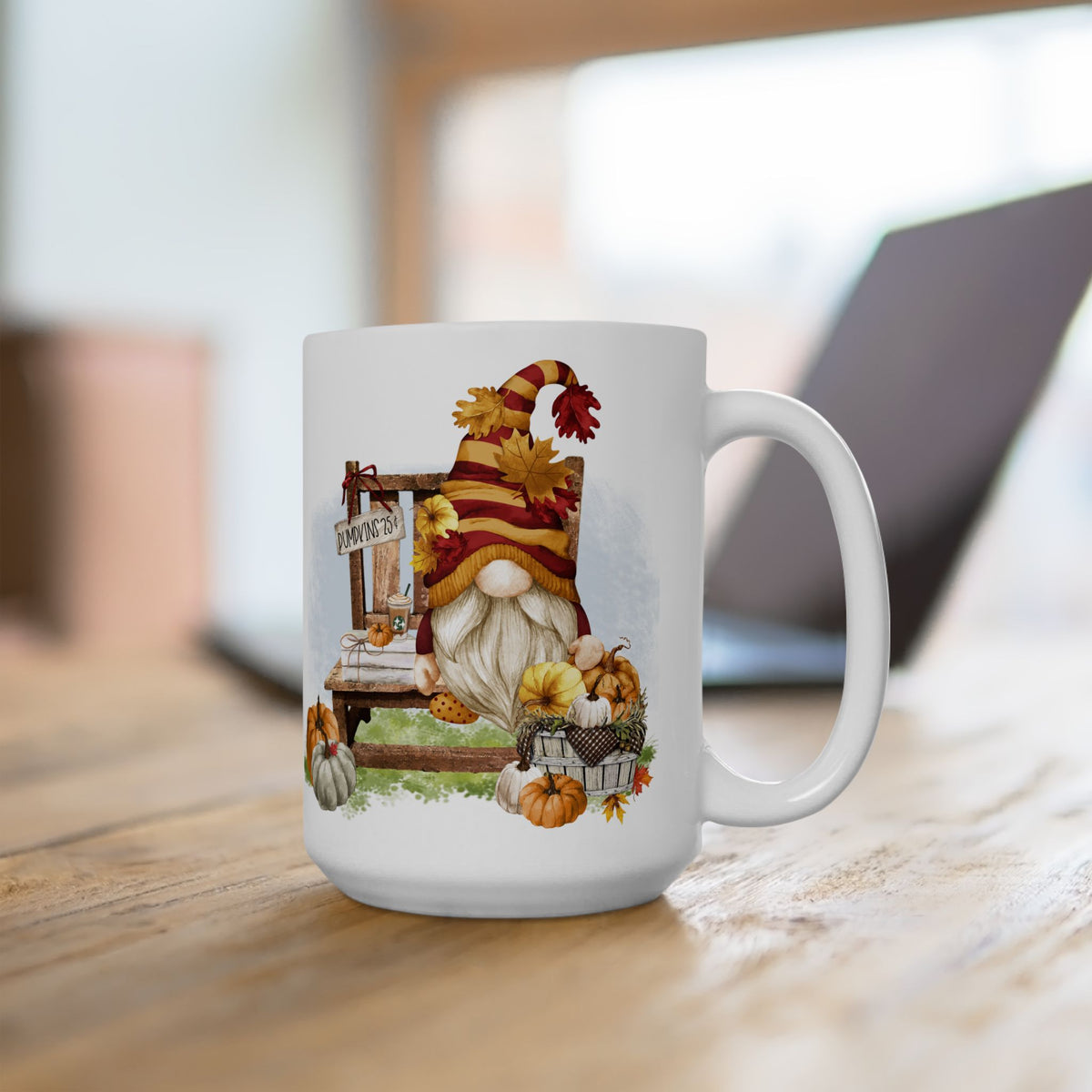 Pumpkins For Sale – Rustic Gnome Fall Coffee Mug (11oz, 15oz)