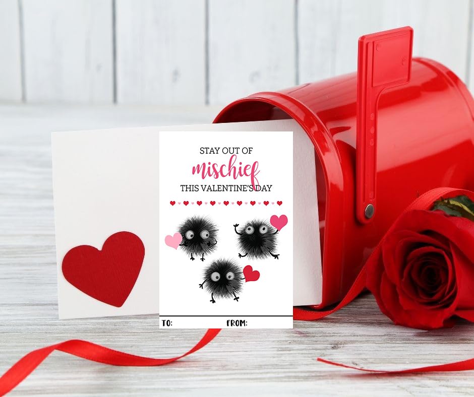 The World Needs More Love - Cartoon Characters Valentine's Day Classroom Sharing Cards (Set of 21)