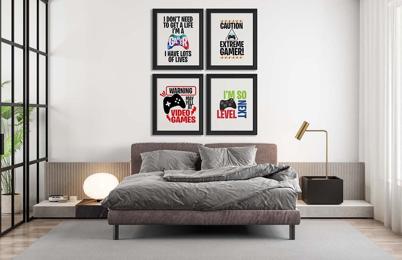 I'm So Next Level - Gamer Room Wall Art Prints, Kids Decor