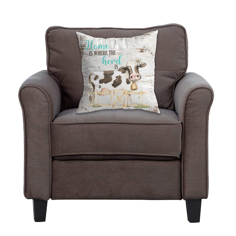 I Will Love You Till The Cows Come Home Pillow Cover - 18x18 Farmhouse Decor