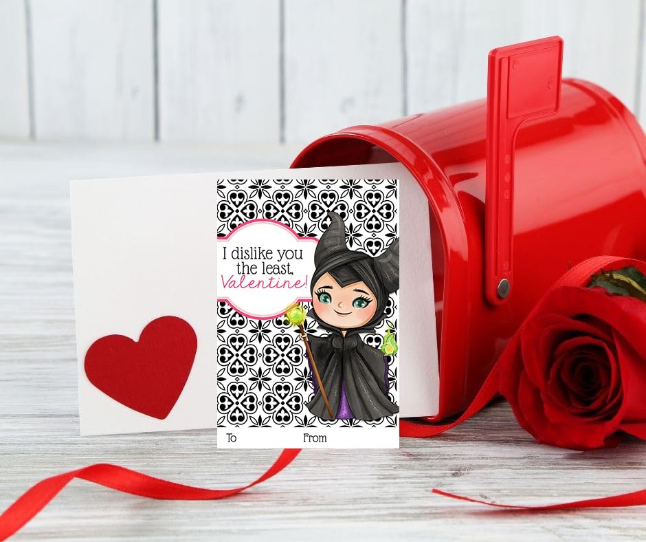 Wicked Villains Themed Valentine's Day Cards for Kids (Set of 24) Classroom Exchange
