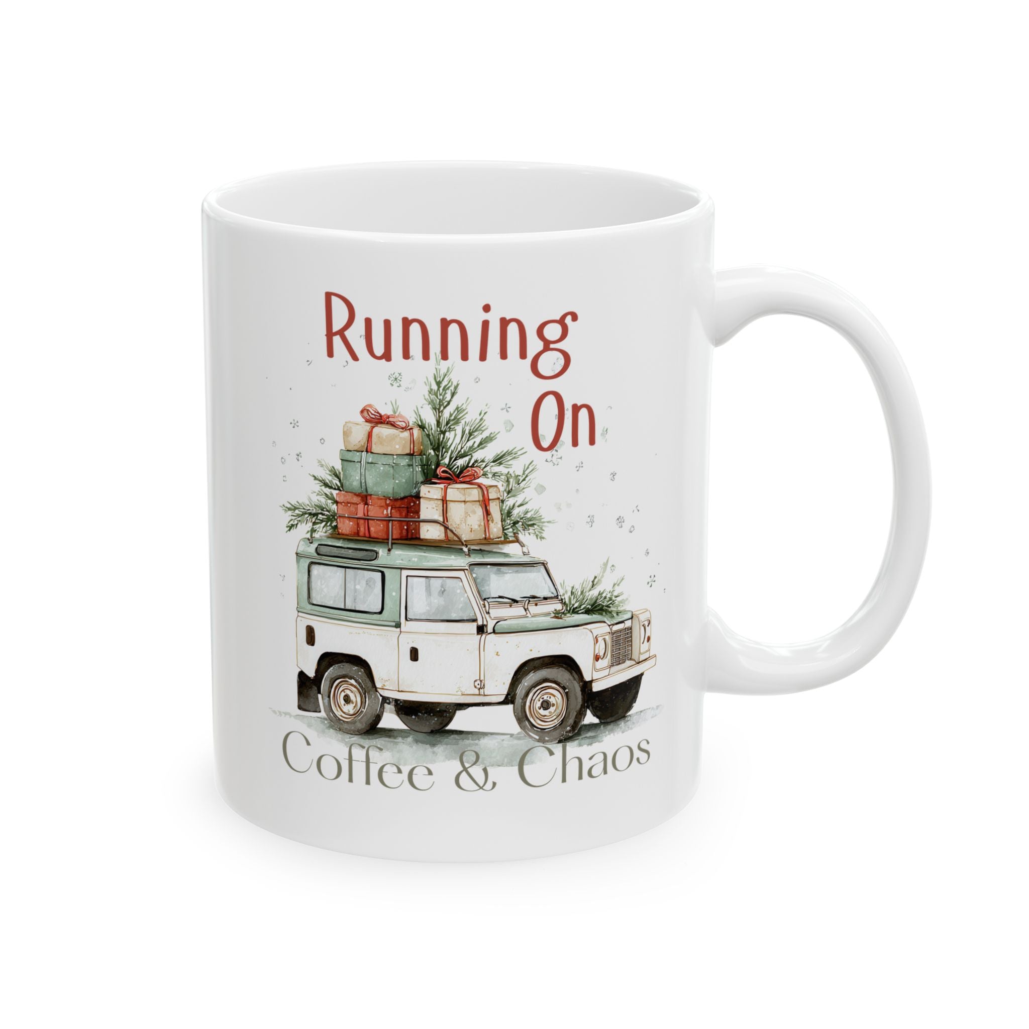 Christmas Truck Coffee Mug – Rustic Holiday Vintage Truck with Gifts (11oz, 15oz)