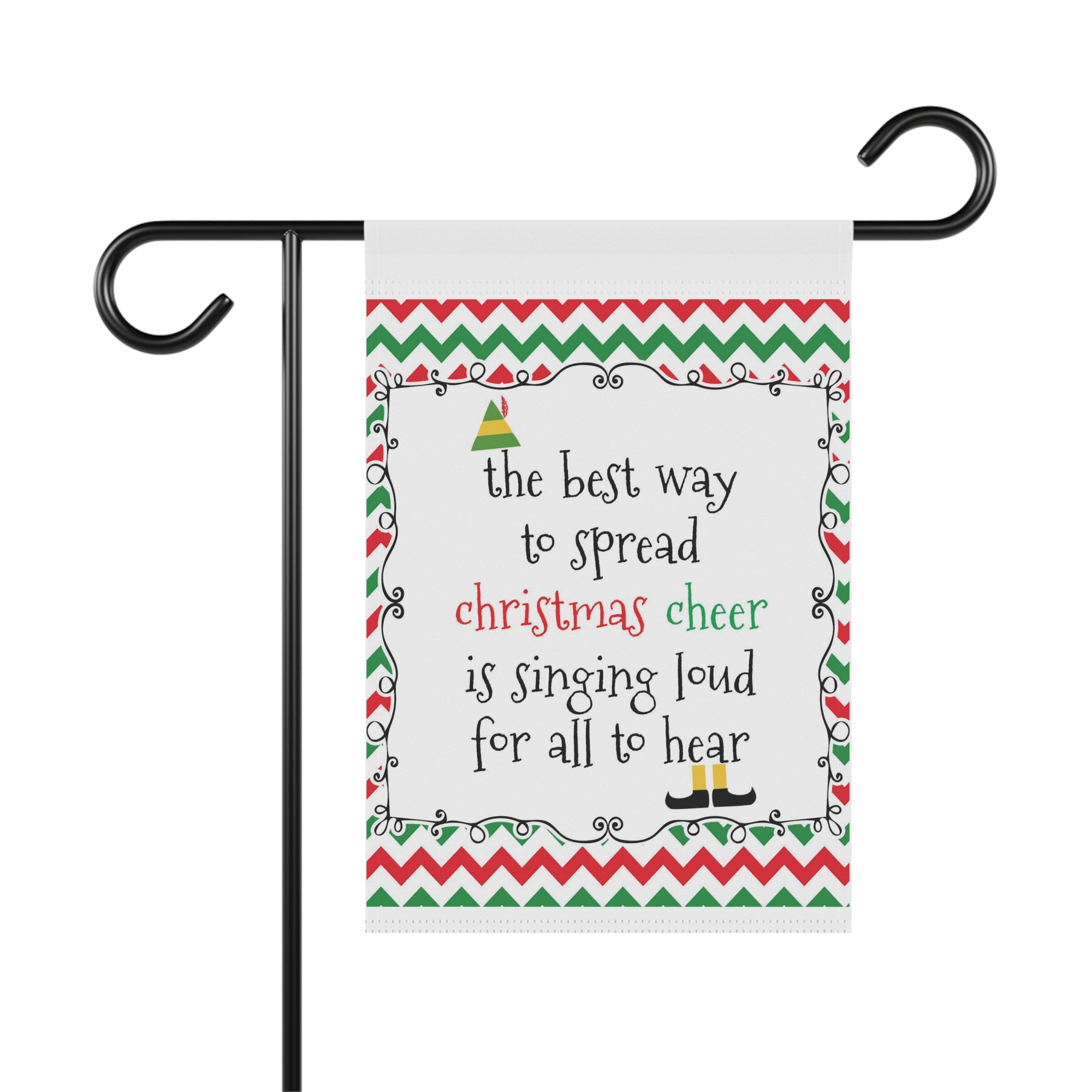 Spreading Christmas Cheer funny Christmas garden flag, 12x18 winter yard decor