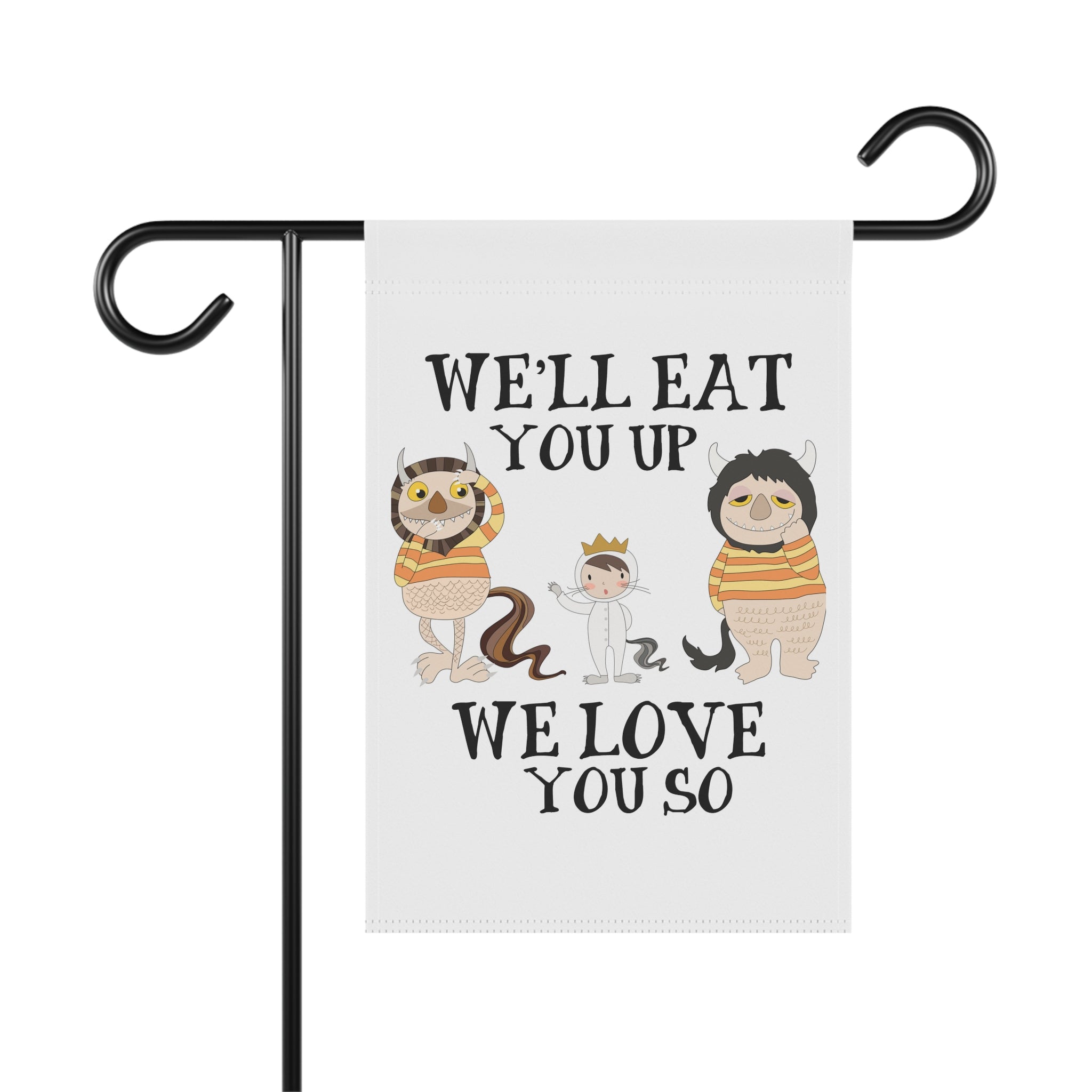 We Love You So Monster storybook family garden flag