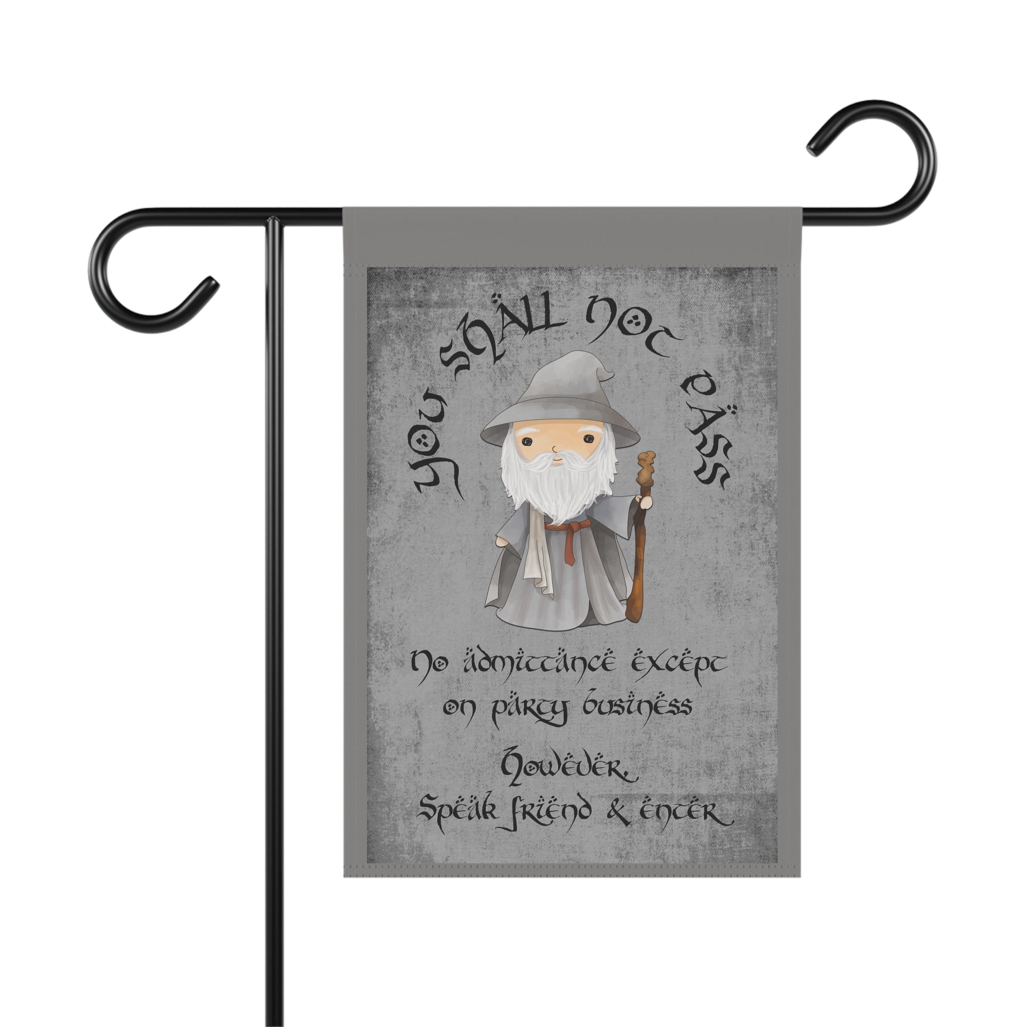 You Shall Not Pass Garden Flag 12x18 – Funny Nostalgic Movie Yard Decor