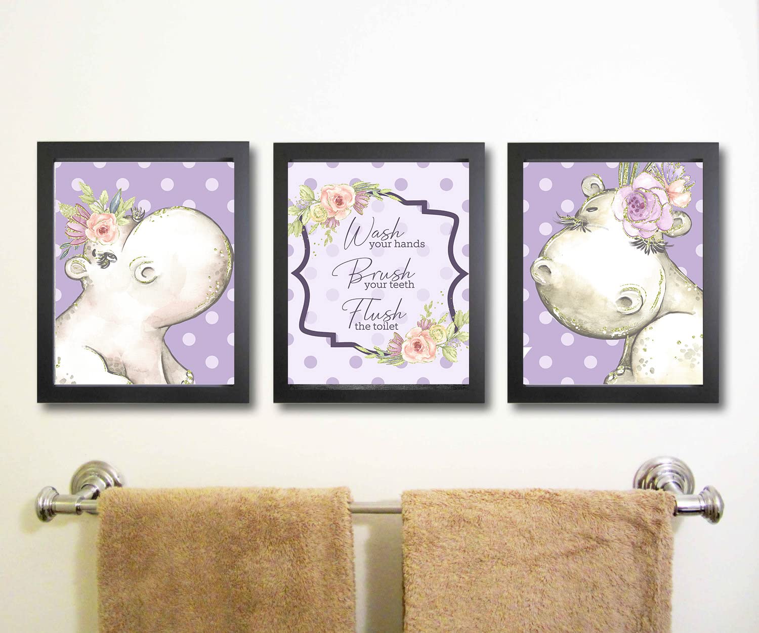 The Hippo Is My Spirit Animal - Watercolor Wall Art Prints