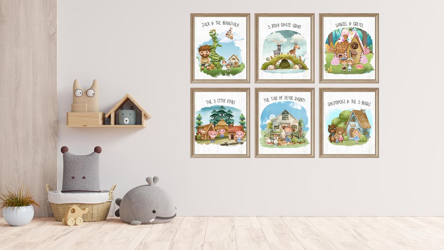 Fairy Tale Baby Child Kids Set Wall Art Prints Gift Decor (Set of 6)