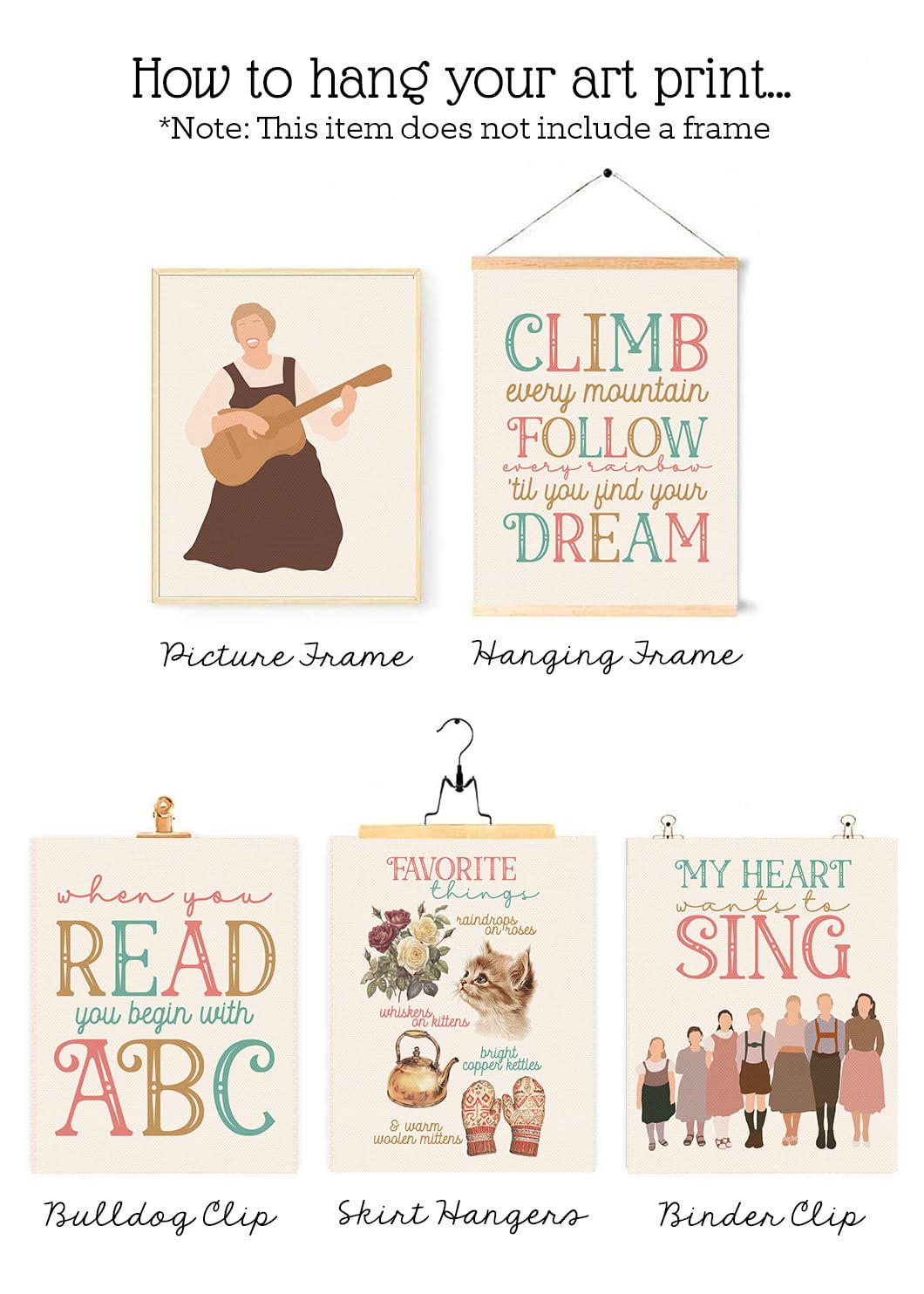 Vintage Musical Theater Wall Art Prints - Set of 8, 8x10