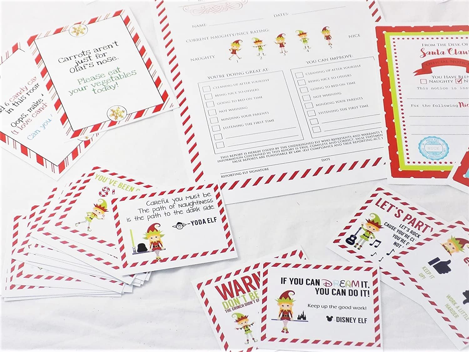 Elf Notes Activity Calendar Count Down Kit with Bonus Letter from Santa