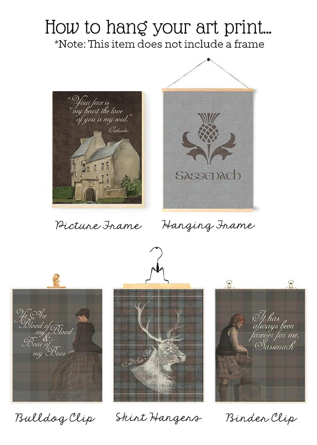 Blood Of My Blood Scottish Highlands Wall Art Prints - Set of 3, 8x10