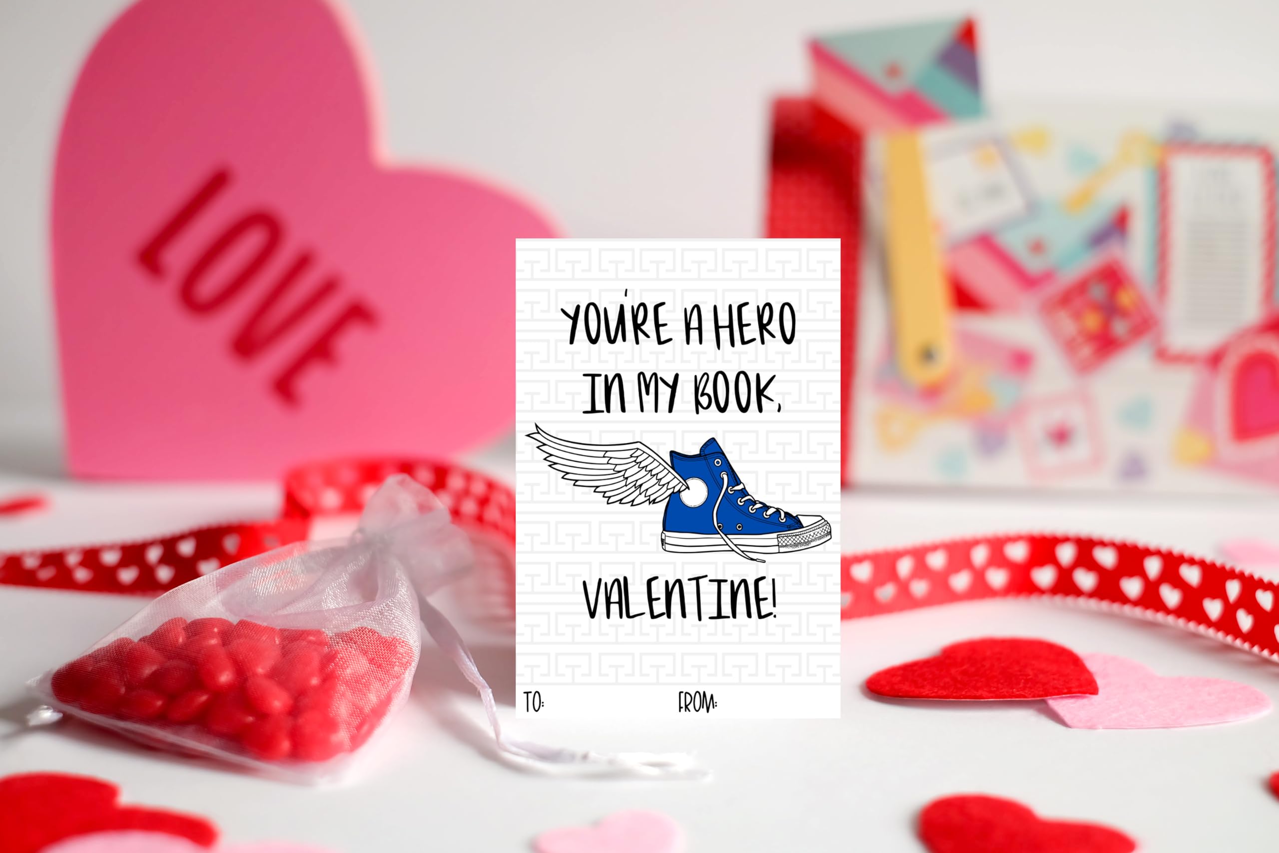 Greek Mythology Book Themed Valentines Day (Set of 25) Classroom Sharing Exchange Cards for Kids Valentine's Party Class School