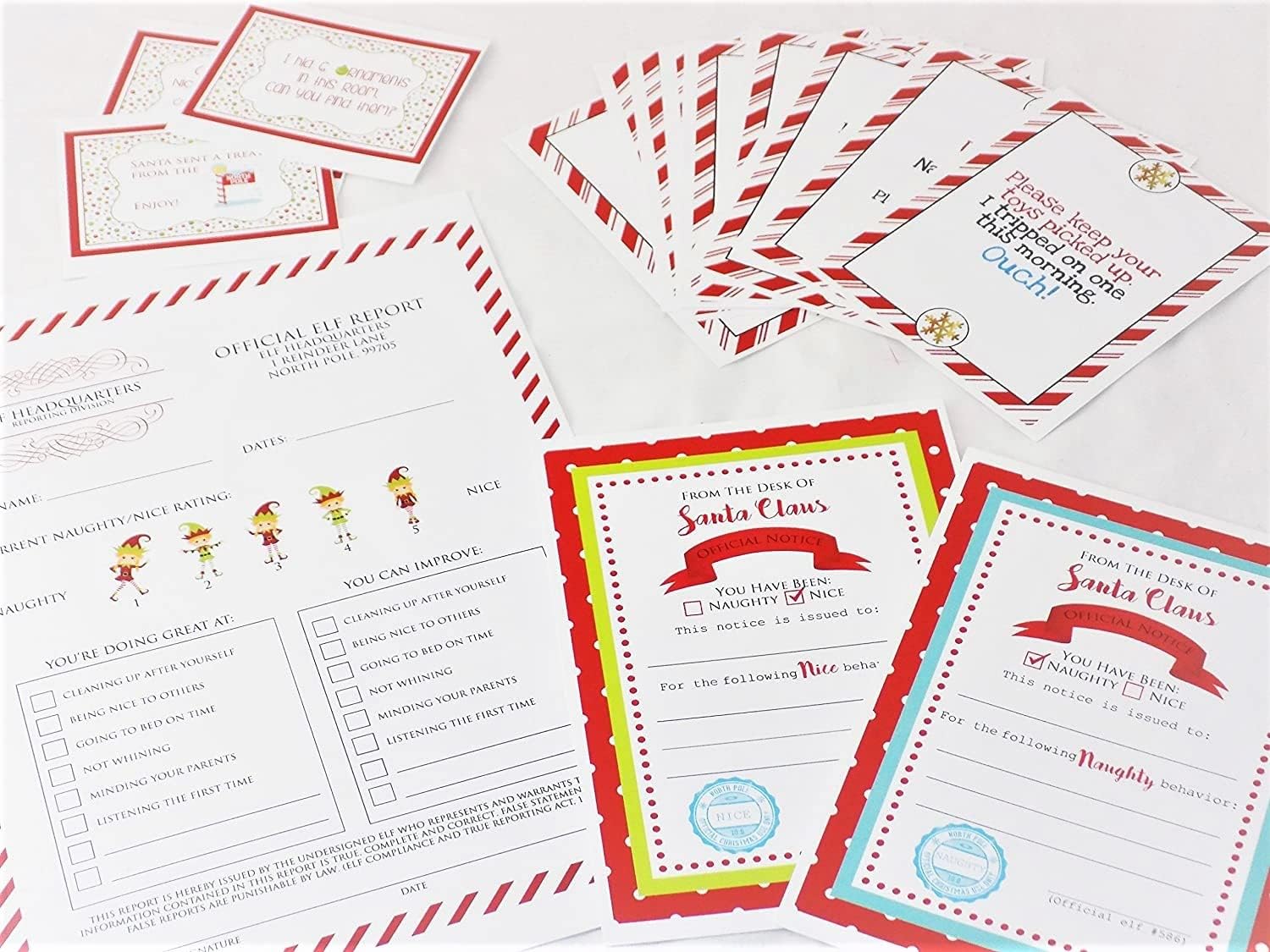 Elf Notes Activity Calendar Count Down Kit with Bonus Letter from Santa