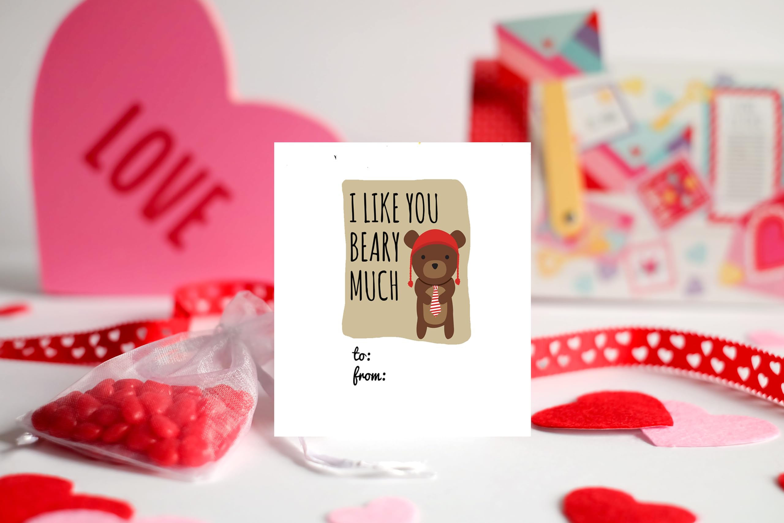 Woodland Forest Friends Hipster Themed Valentine's Day Cards (24 Included) Classroom Exchange Sharing Kids School