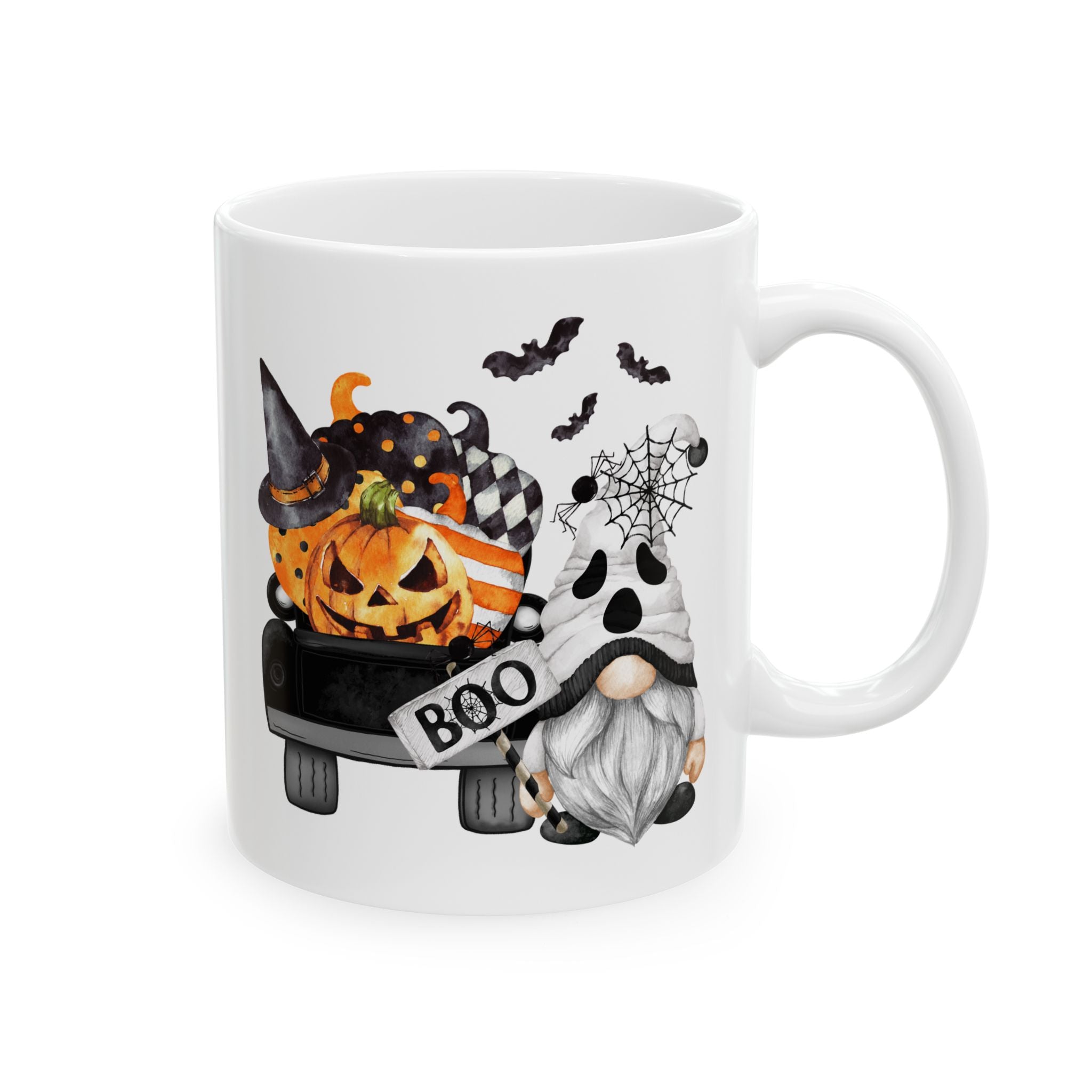 BOO! – Cute Gnome Ghost Funny Halloween Coffee Mug (11oz, 15oz)