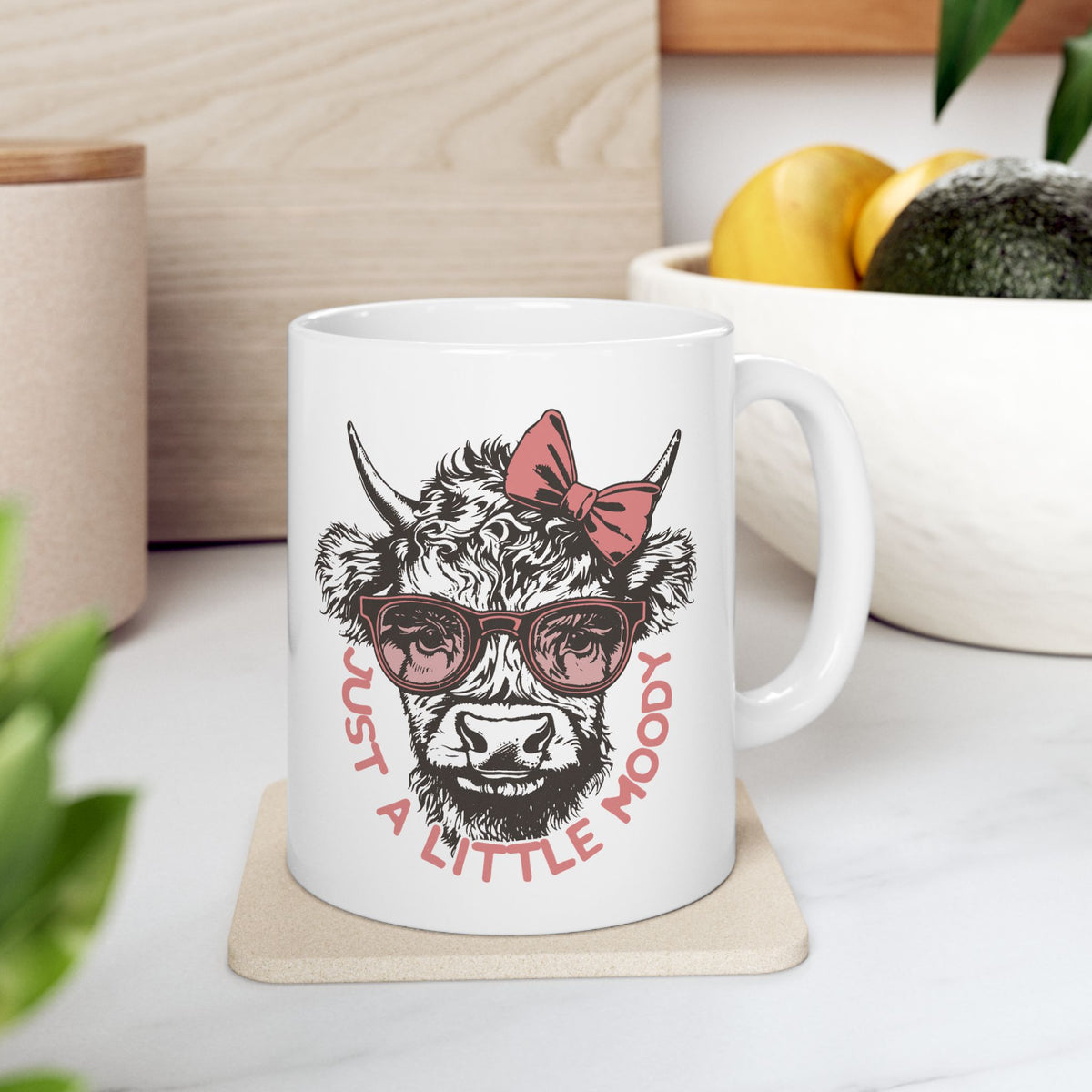 Just A Little Moody – Funny Highland Cow Coffee Mug (11oz, 15oz)