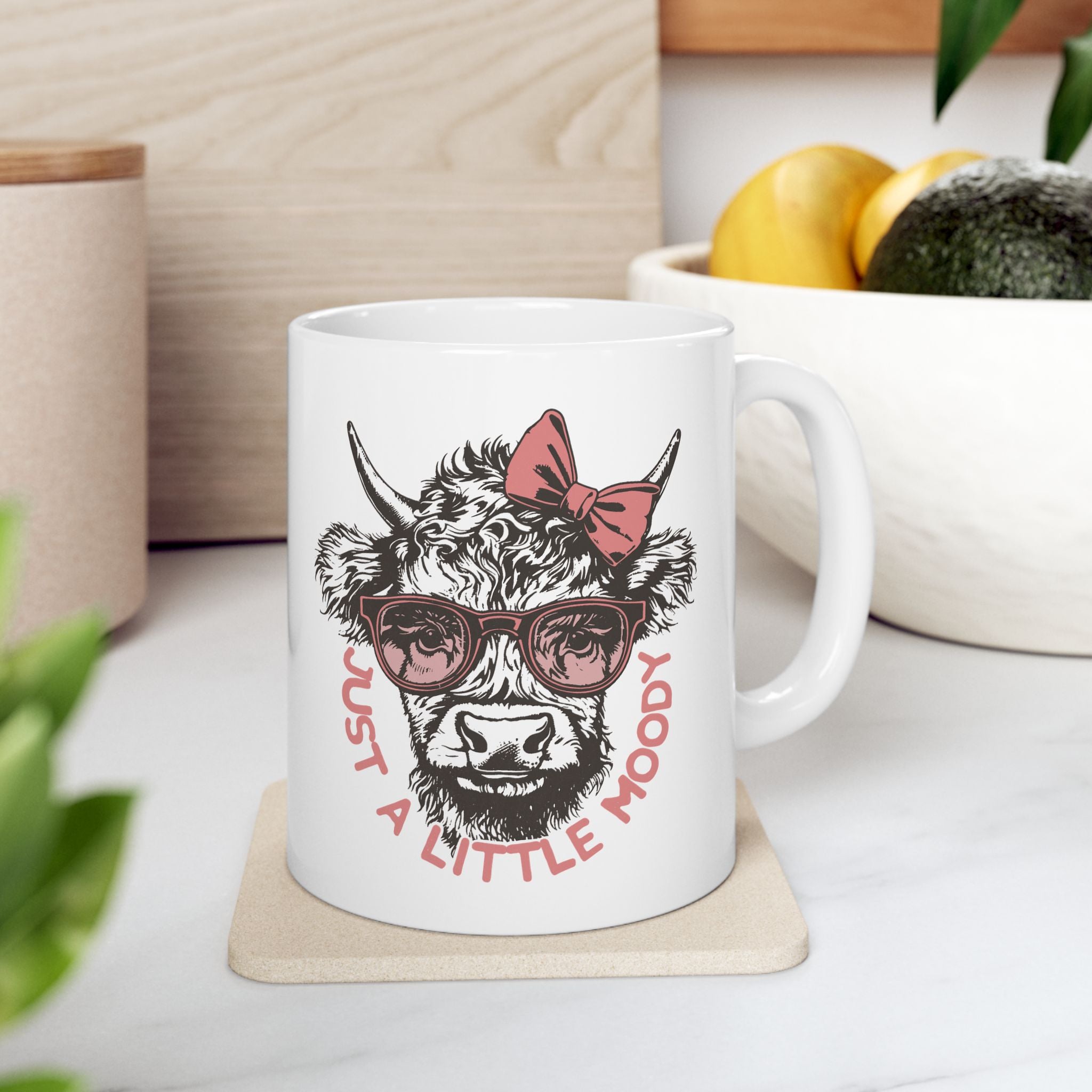 Just A Little Moody – Funny Highland Cow Coffee Mug (11oz, 15oz)