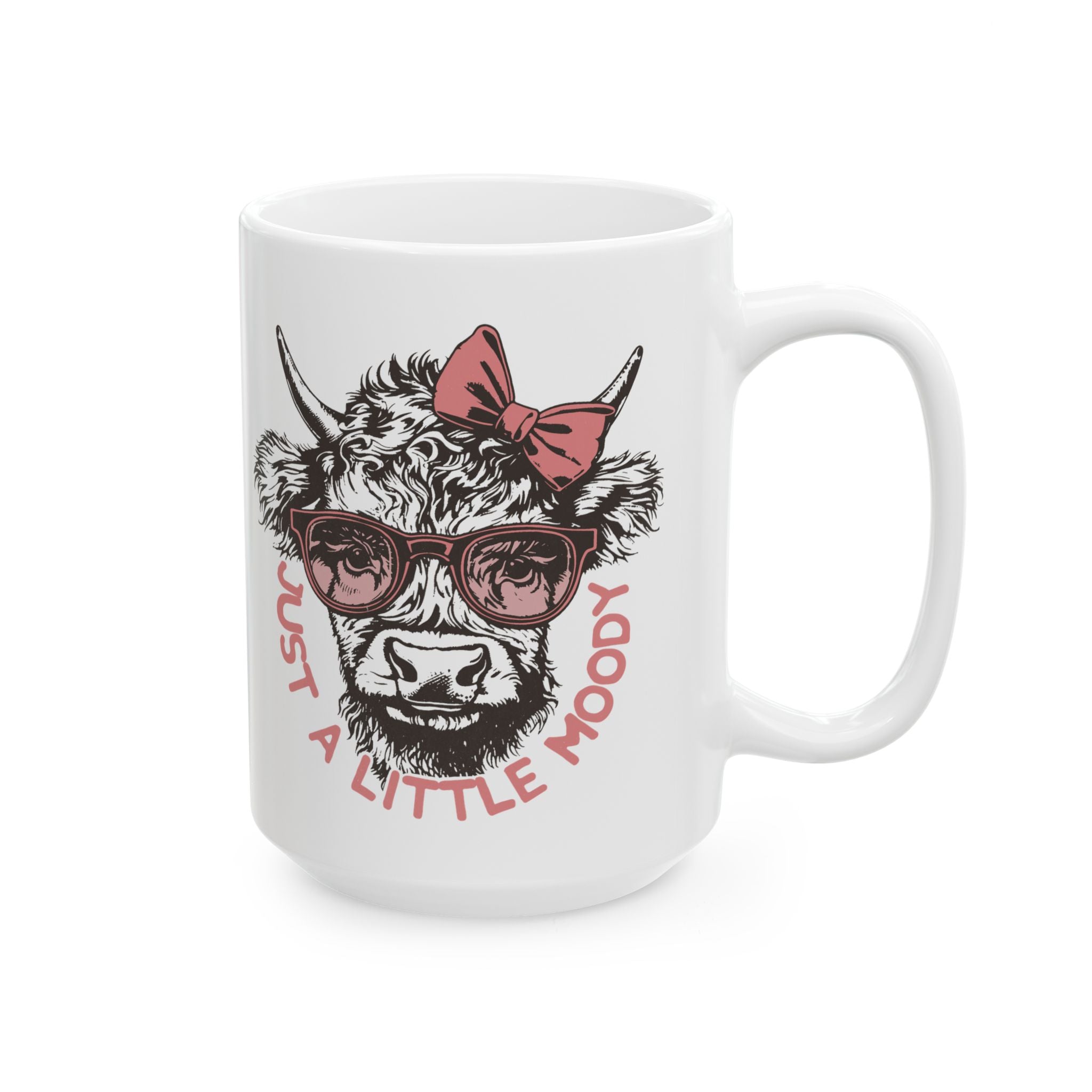 Just A Little Moody – Funny Highland Cow Coffee Mug (11oz, 15oz)