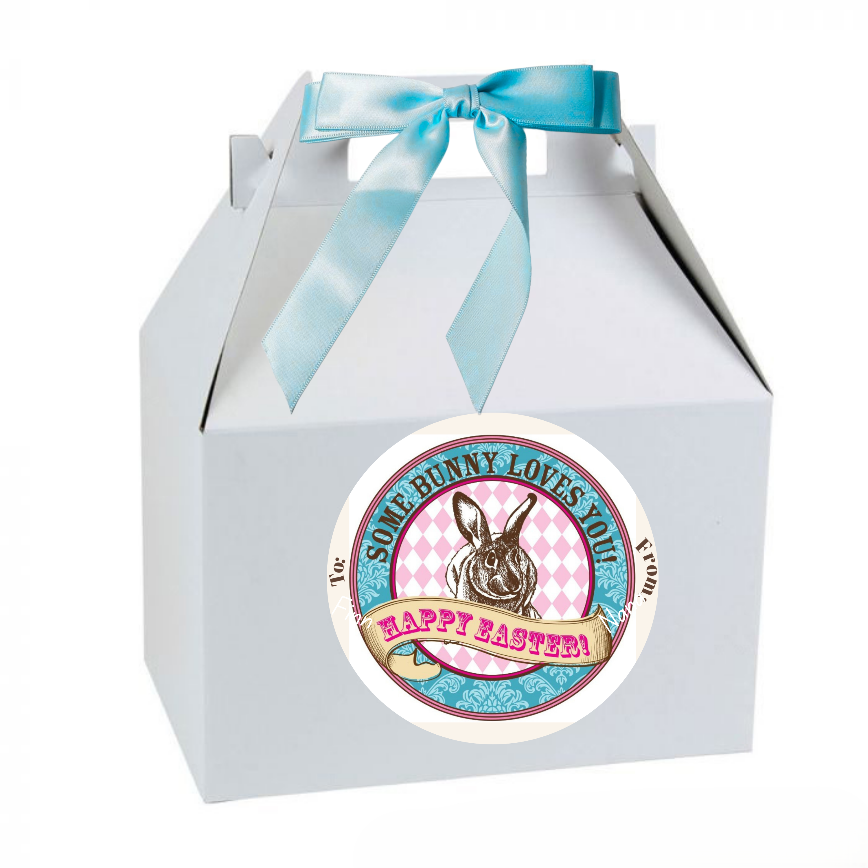 Some Bunny Loves You Easter Bunny Sticker Gift Labels - Digital Download