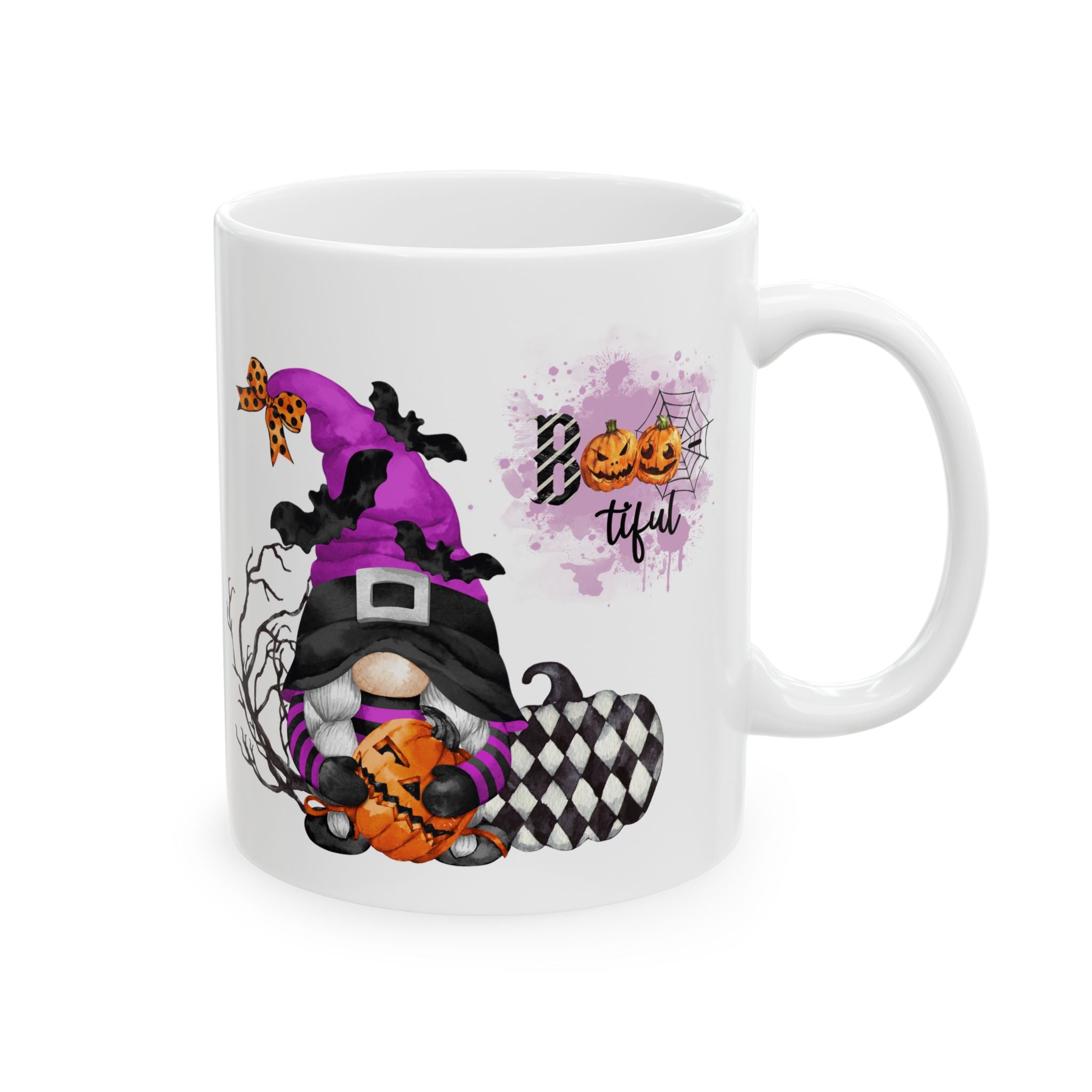 Boo-tiful – Funny Gnome Witch Halloween Coffee Mug (11oz, 15oz)