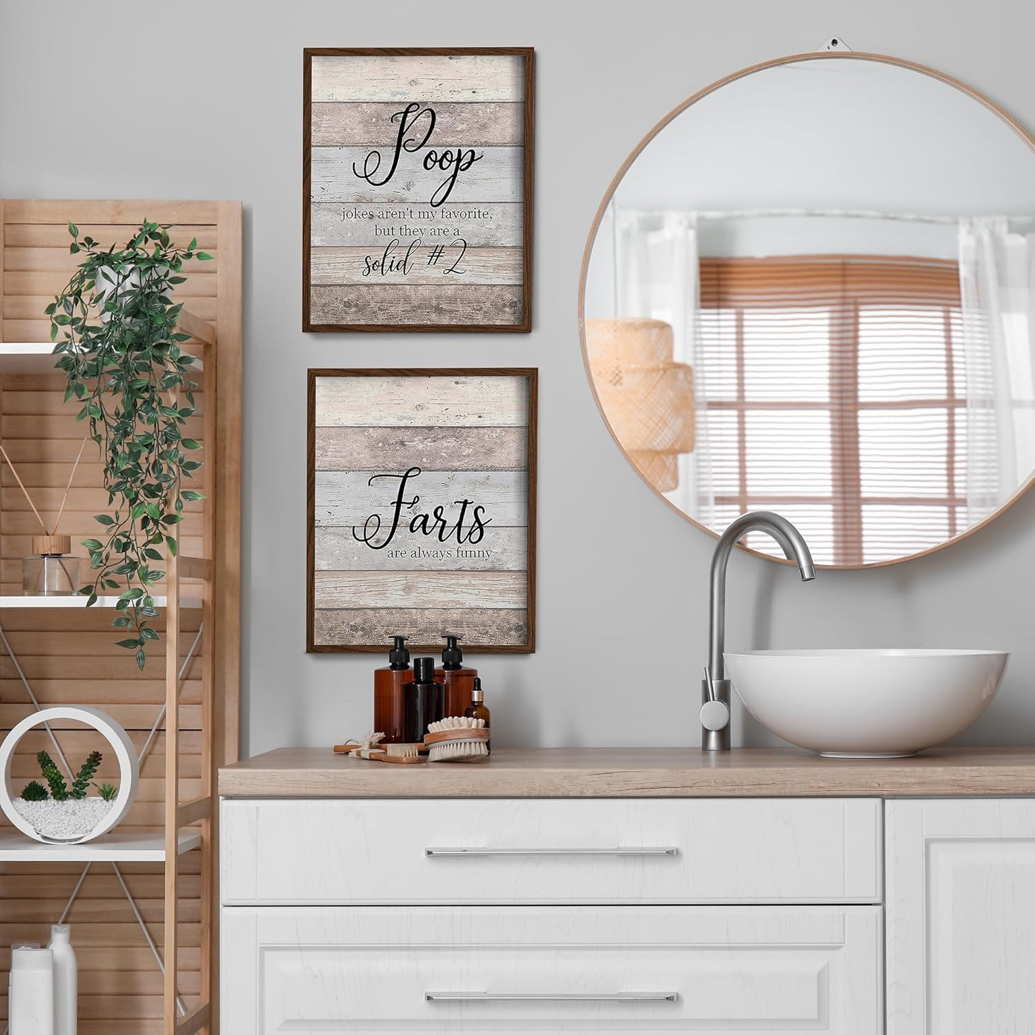 I Herd That! - Funny Farmhouse Bathroom Themed Decor Wall Art Prints Farm Rustic