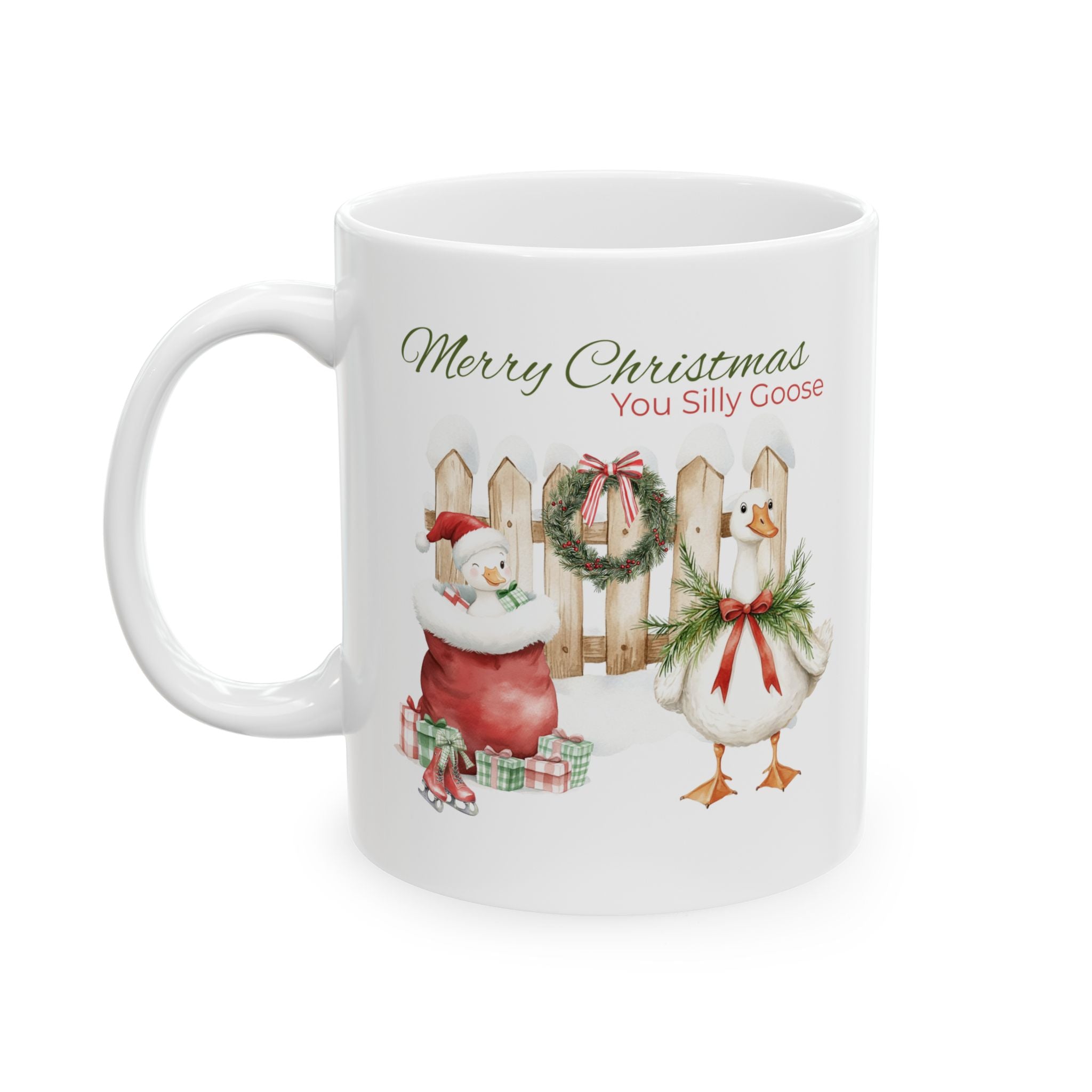 Merry Christmas Silly Goose Holiday Gift Season Comfort Ceramic Mug