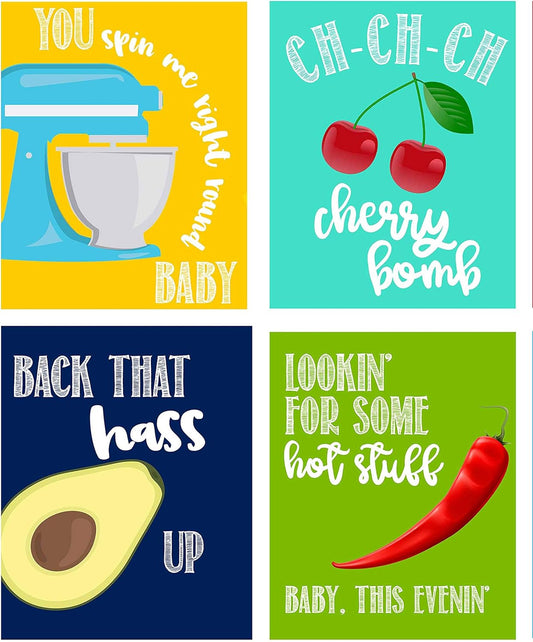 Silly Goose Gifts Funny Food Kitchen Music Lyrics Themed - Wall Art Prints Decoration (Beet Drop)